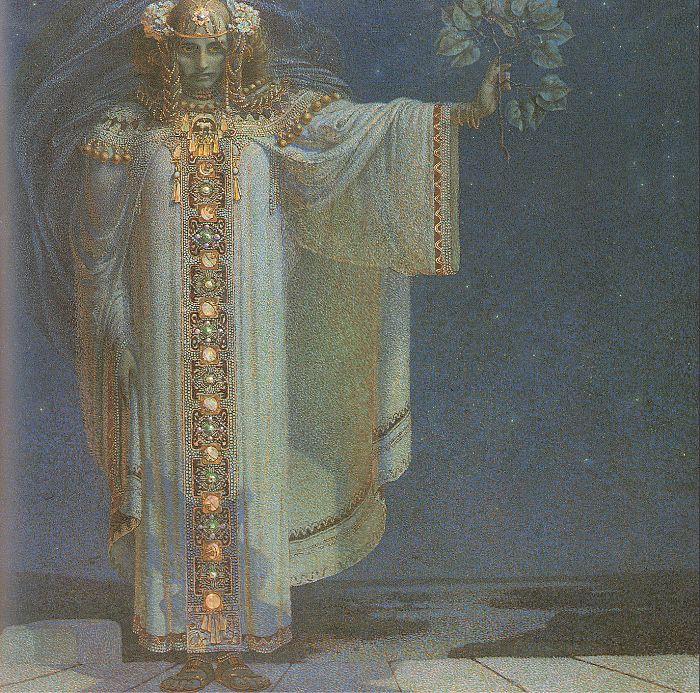 Masek, Vitezlav Karel The Prophetess Libusa Sweden oil painting art